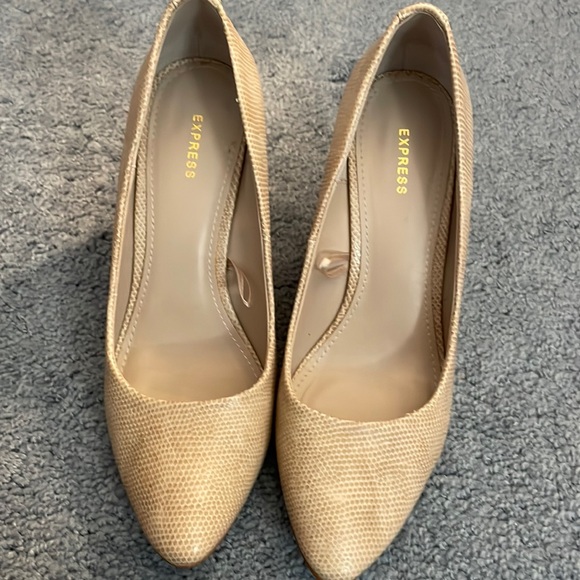 Express Shoes - Women’s Express brand, beige color wedge dress shoes. Size 8. Worn a few times.